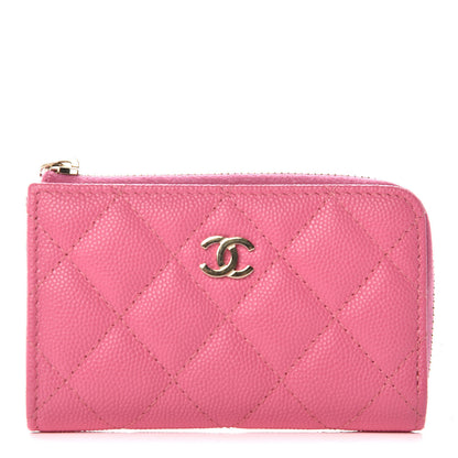 Chanel Caviar Quilted Key Holder Case Pink 1 of 10