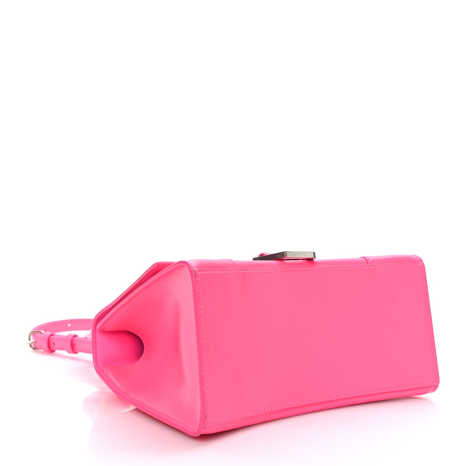 Balenciaga Shiny Box Calfskin Small Hourglass Top Handle Bag Hot Pink 4 of 9