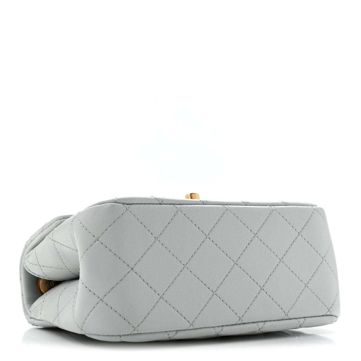 Lambskin Quilted Mini Sweet Camellia Flap Light Blue