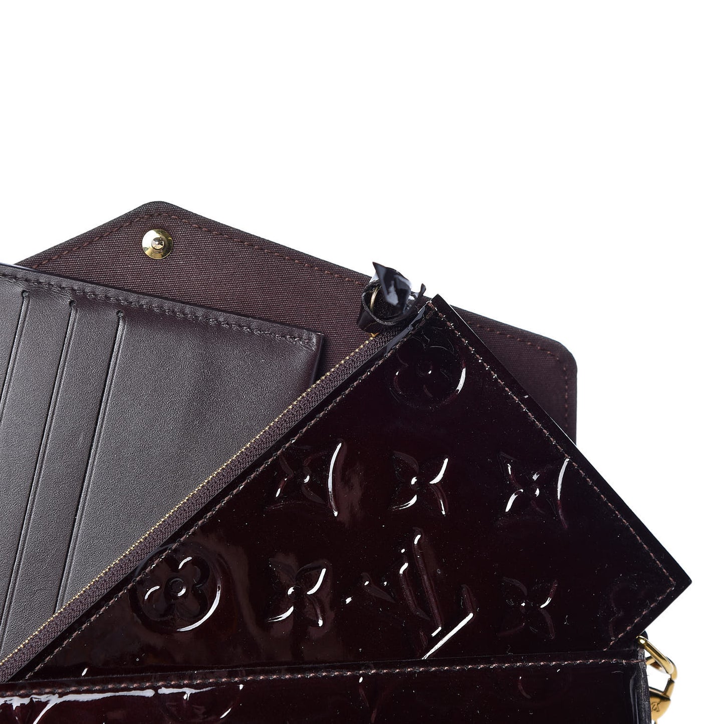 Vernis Pochette Felicie Chain Wallet Amarante