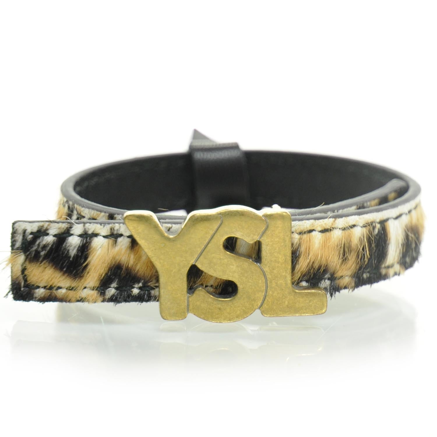 Saint Laurent Leopard Pony Hair Bracelet 1 of 7