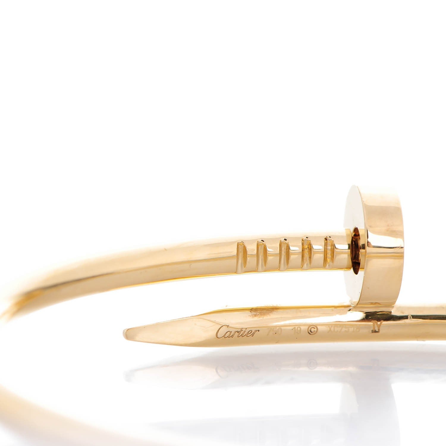 Cartier 18K Yellow Gold Juste Un Clou Bracelet 19 4 of 5