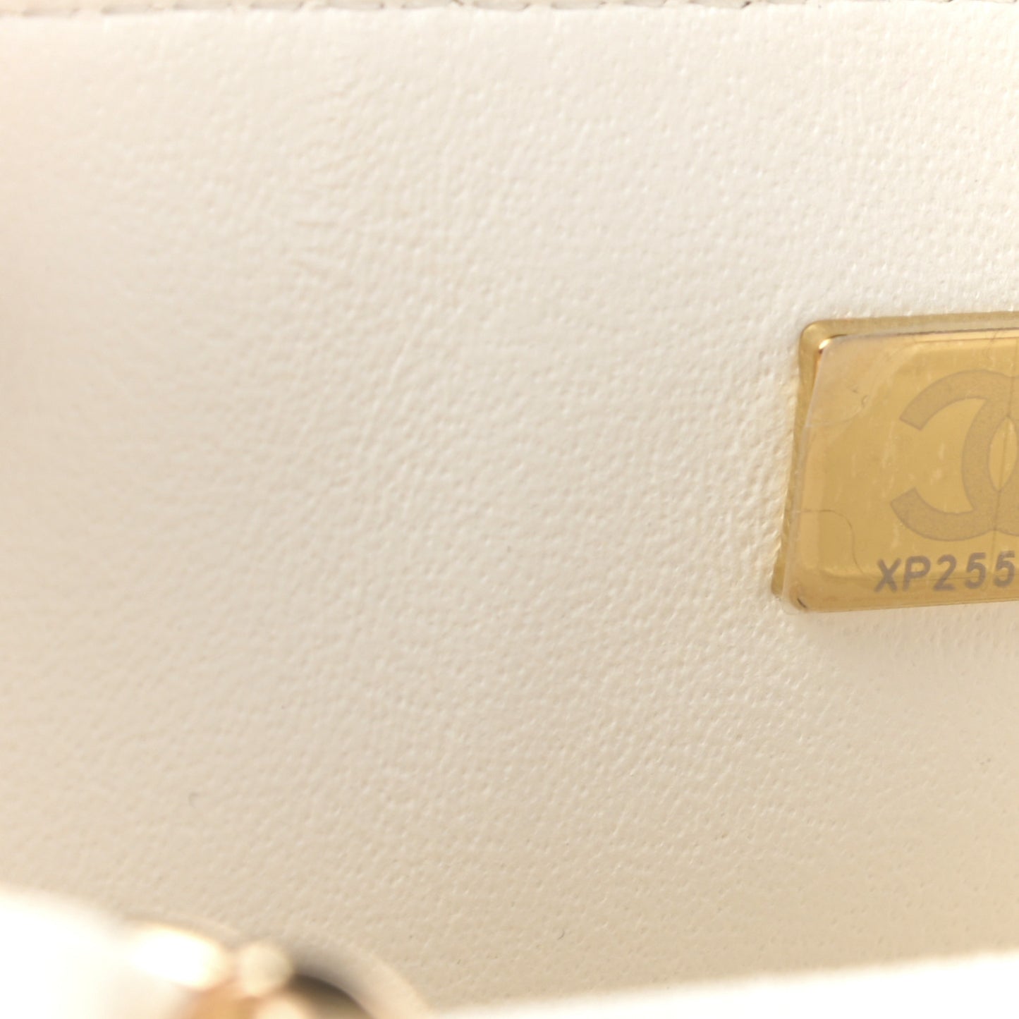 Lambskin Quilted Mini Rectangular Flap White