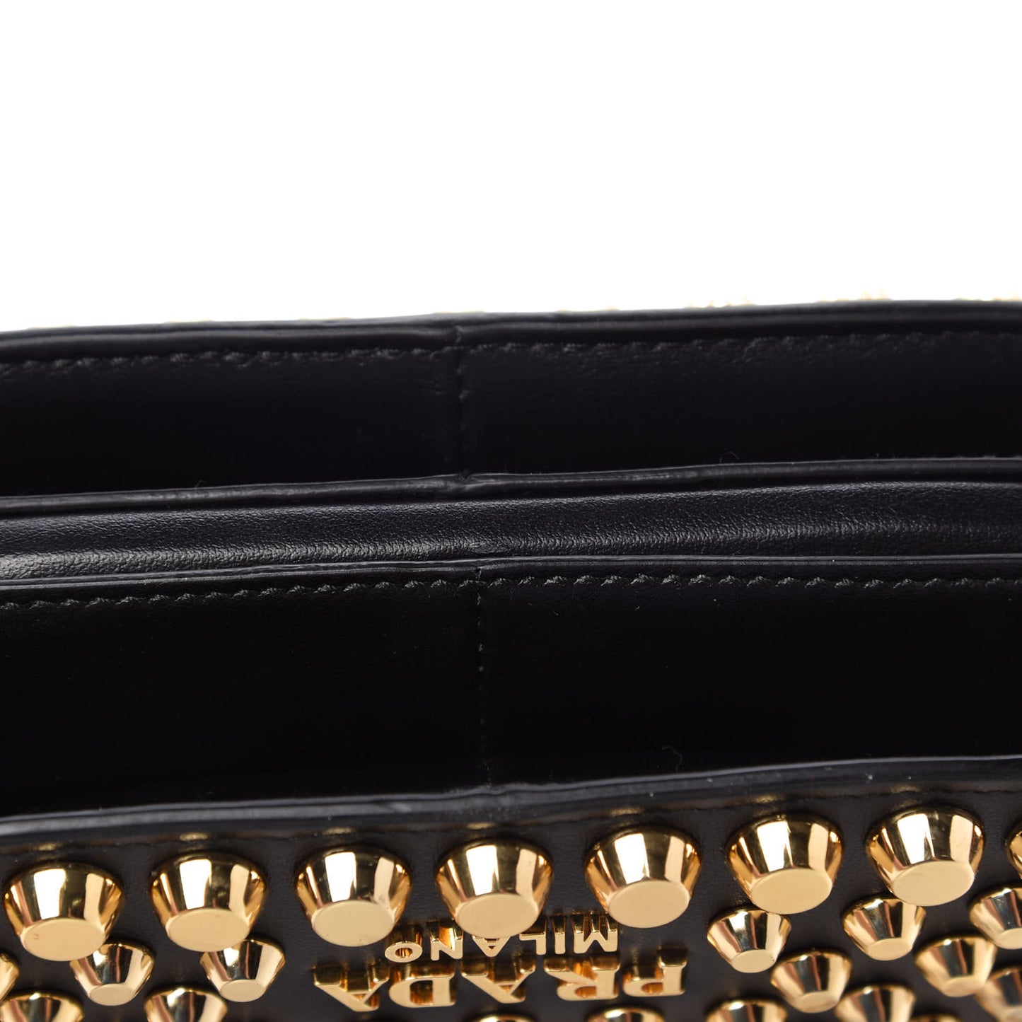 City Calfskin Studded Small Margit Bag Black
