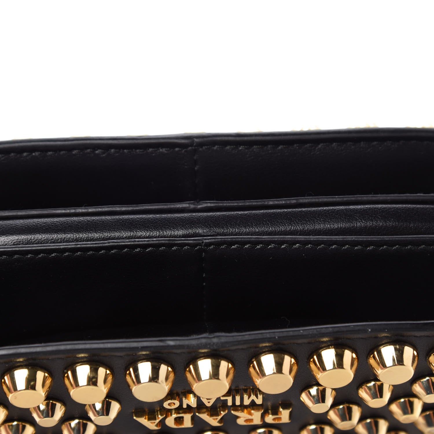 Prada City Calfskin Studded Small Margit Bag Black 11 of 11