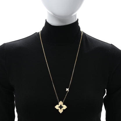 Roberto Coin 18K Yellow Gold Diamond Large Venetian Princess Pendant necklace 2 of 4