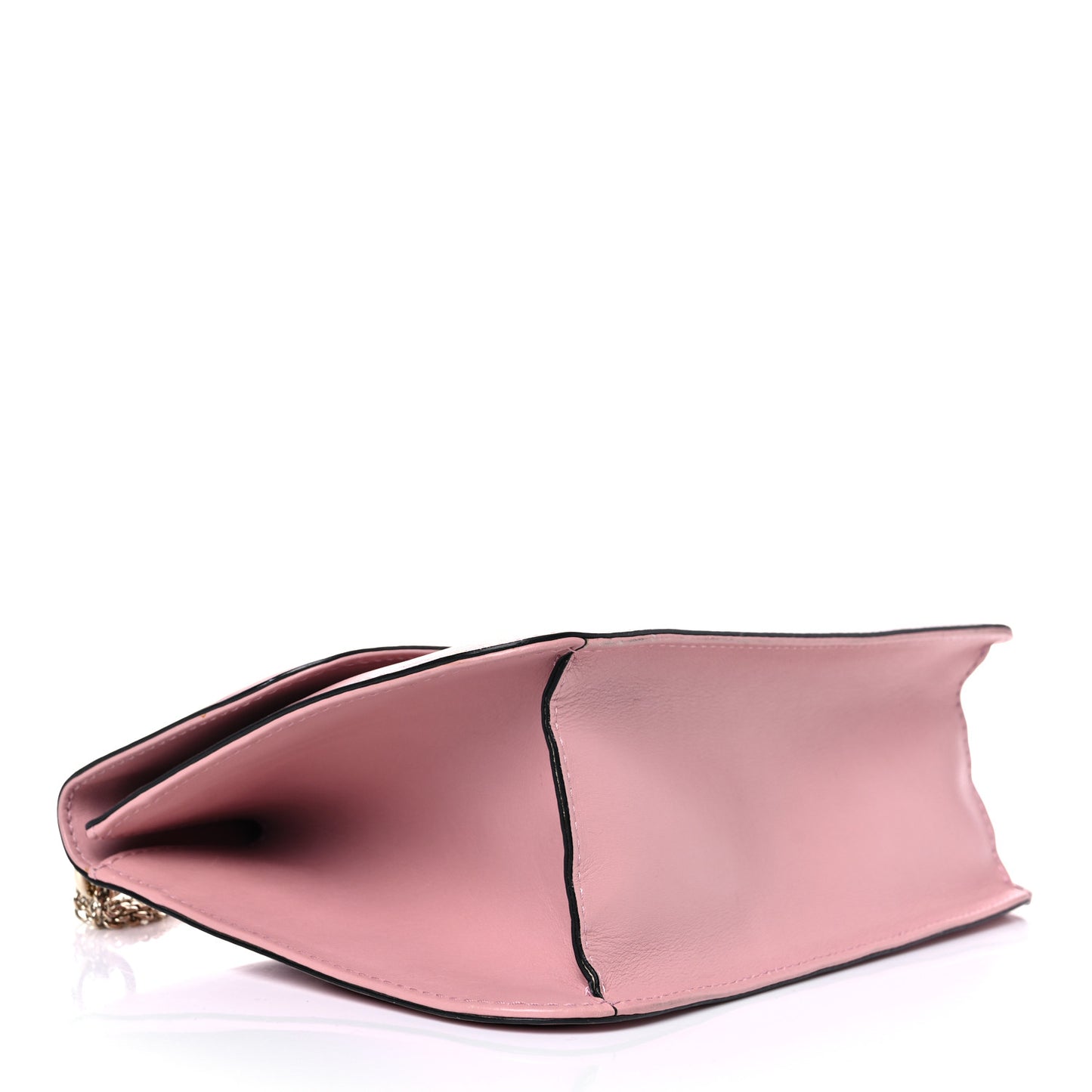 Vitello Large Glam Lock Rockstud Flap Pop Gardenia