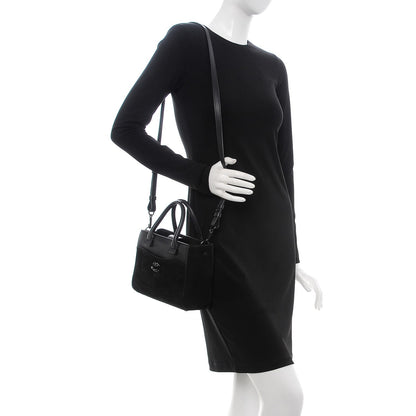 Chanel Nubuck Grained Calfskin Mini Neo Executive Shopper Tote Black 2 of 9