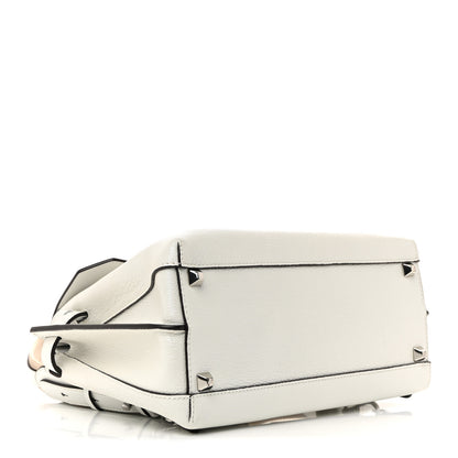 MCM Grained Calfskin Medium Milla Convertible Backpack White Flake 4 of 13