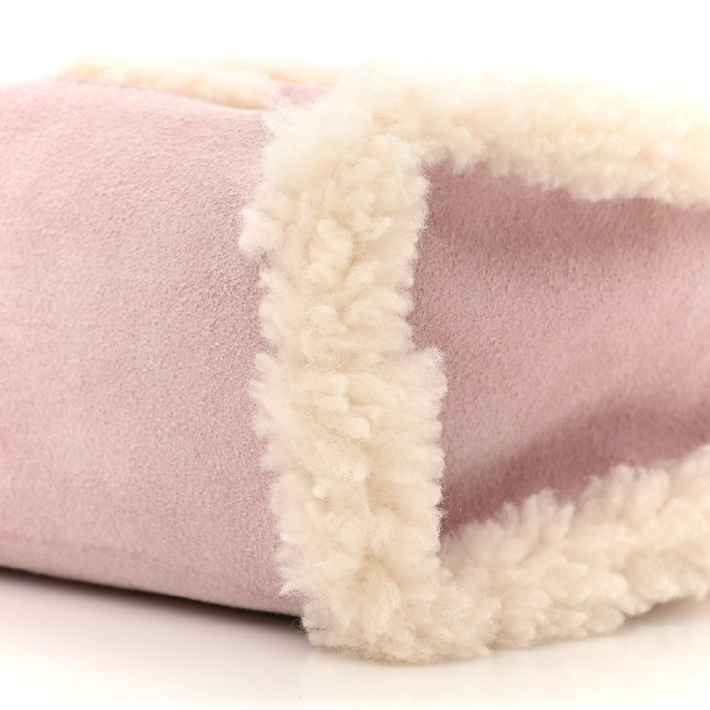 X UGG Suede Shearling Small Shopping Bag Pink