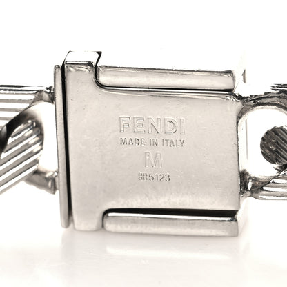 Fendi Metal FF Curb Link Bracelet Silver 4 of 4