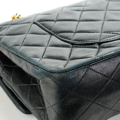Chanel Lambskin Quilted Medium Double Flap Black 12 of 13