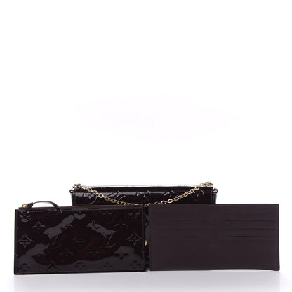 Louis Vuitton Vernis Pochette Felicie Chain Wallet Amarante 9 of 9