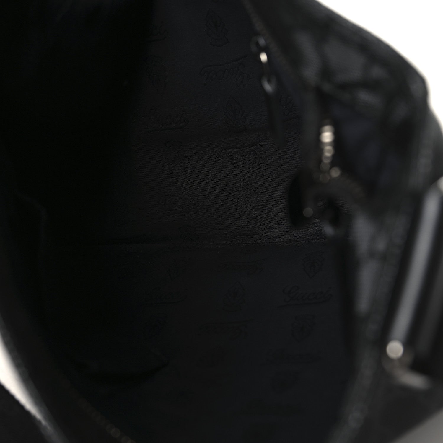 Gucci Imprime Monogram Medium Flat Messenger Bag Black 5 of 10