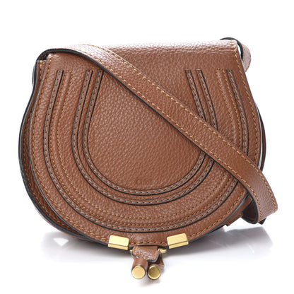 Chloe Calfskin Mini Marcie Round Crossbody Bag Tan 1 of 15