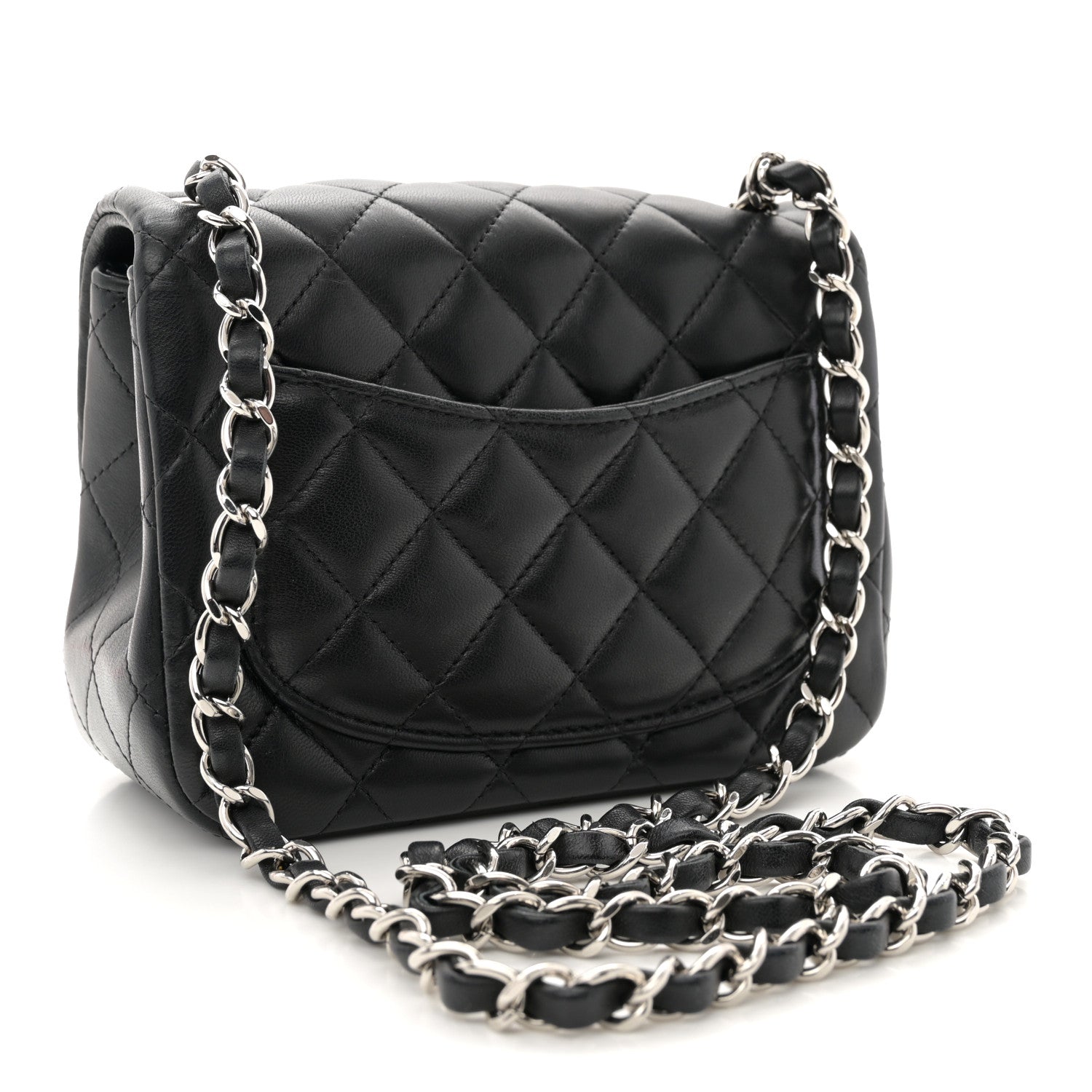 Chanel Lambskin Quilted Mini Square Flap Black 3 of 11
