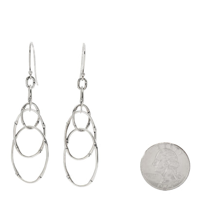 John Hardy Sterling Silver Bamboo Multi Oval Drop Earrings 2 of 5