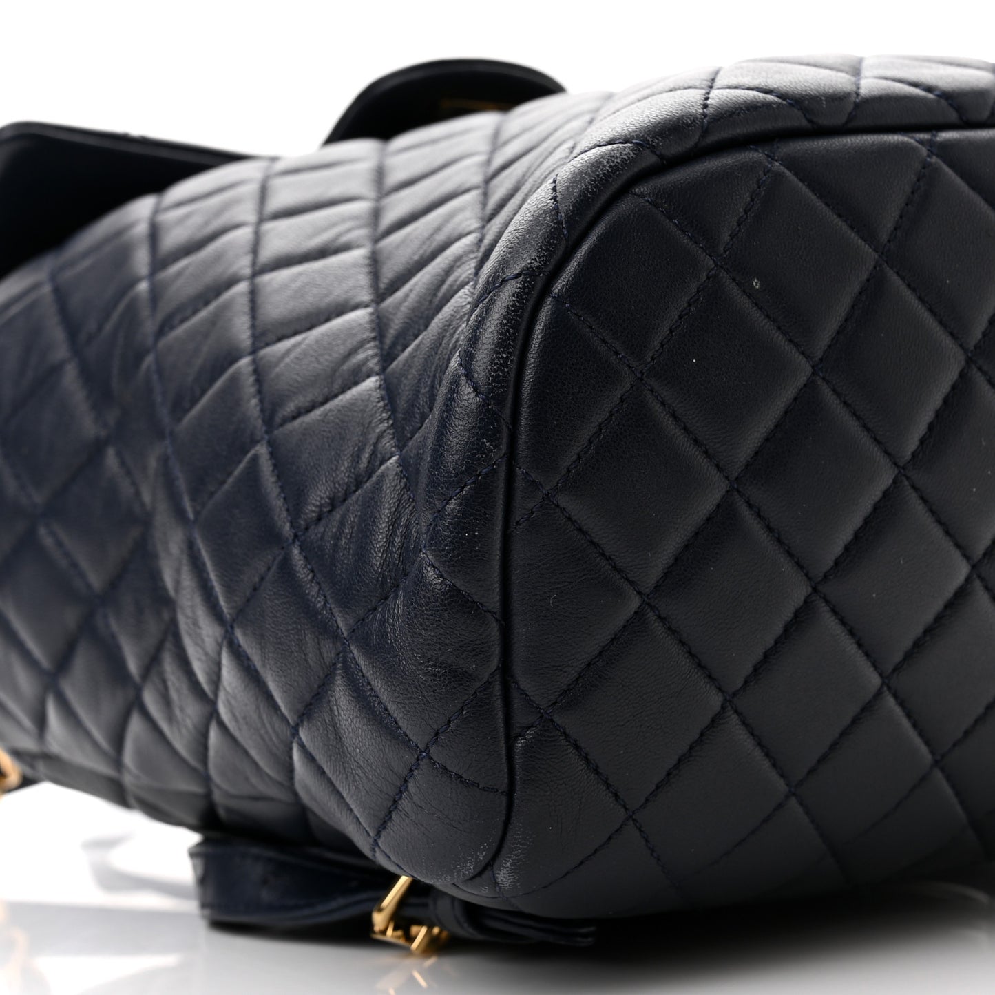 Lambskin Quilted Small Urban Spirit Backpack Navy