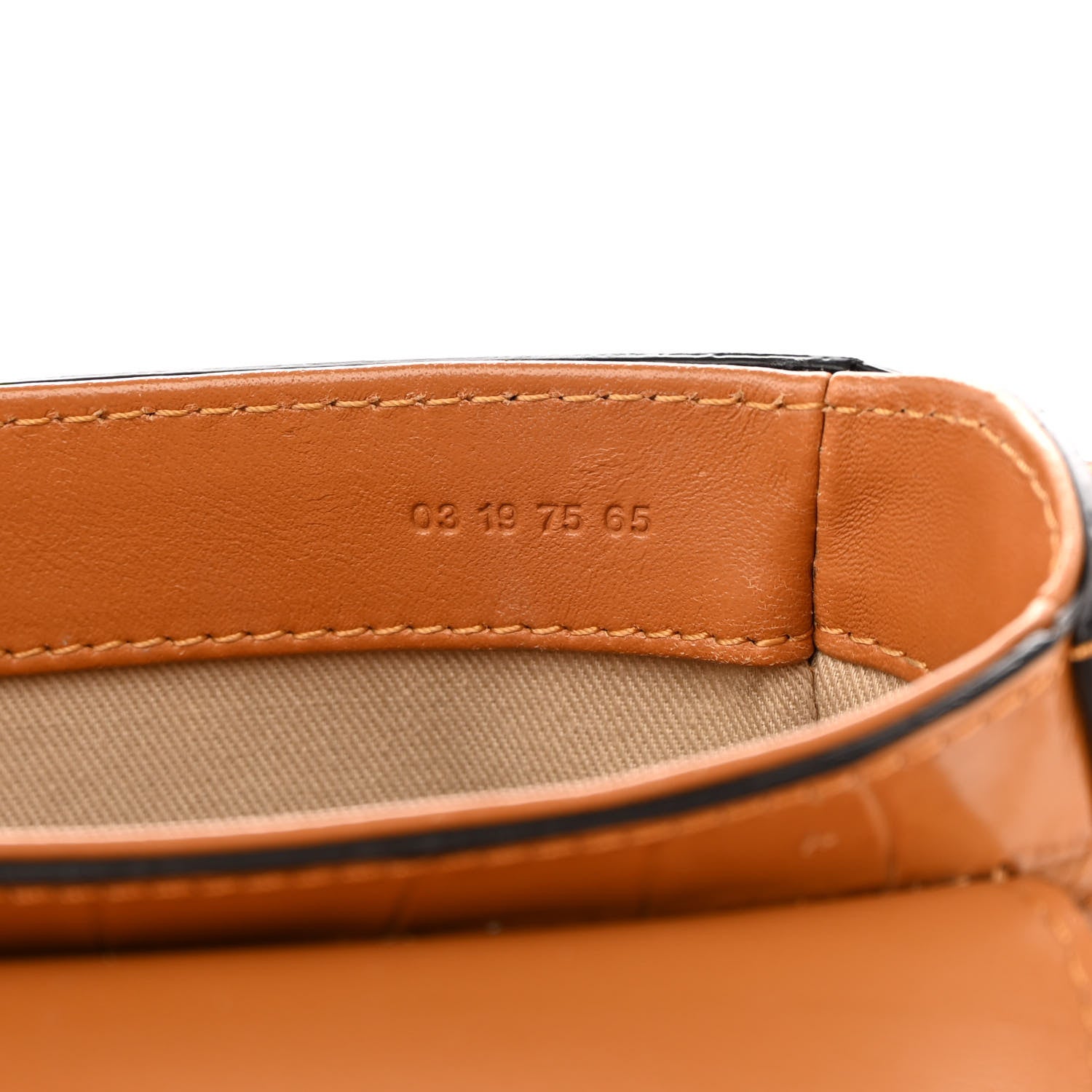 Chloe Calfskin Crocodile Embossed Mini C Double Carry Autumnal Brown 7 of 14