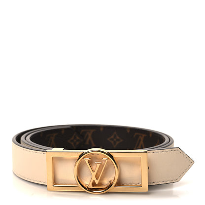 Louis Vuitton Monogram Dauphine 25mm Reversible Belt 80 32 Cream 1 of 6