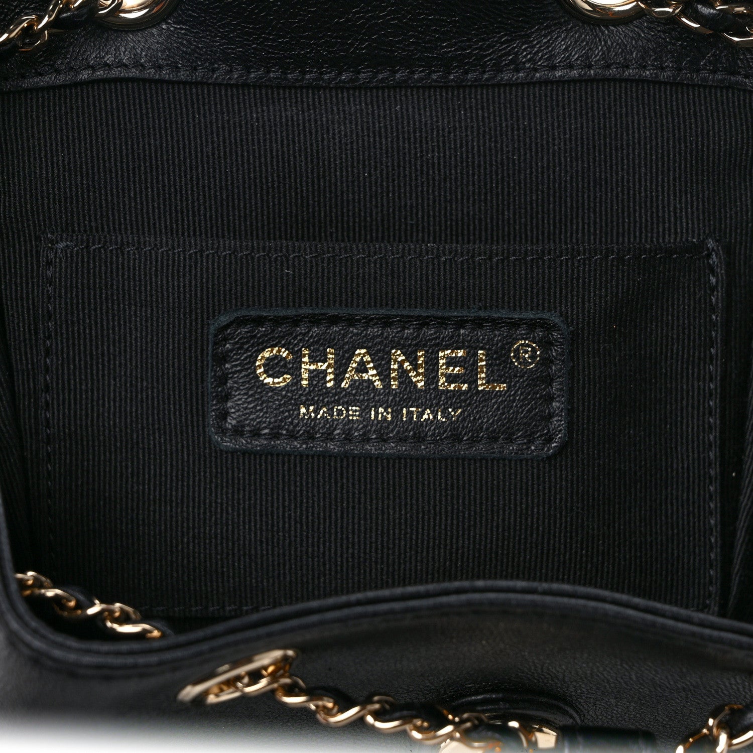 Chanel Lambskin Quilted Small Duma Drawstring Backpack Black 6 of 10