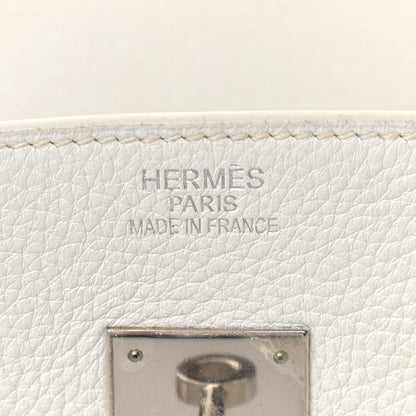 Hermes Taurillon Clemence Birkin 35 White 6 of 21
