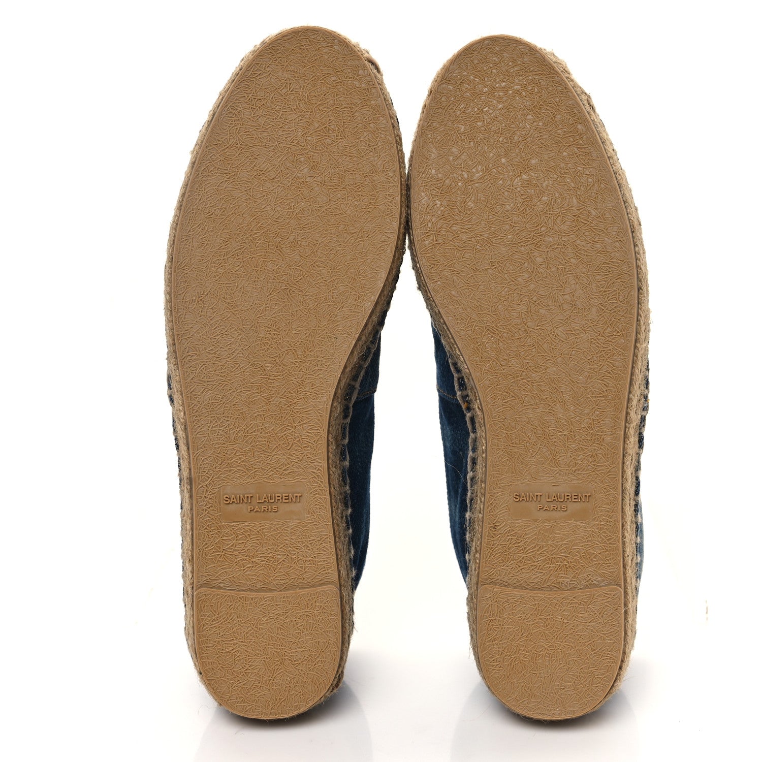 Saint Laurent Denim Logo Embroidered Espadrilles 36 Deep Blue 5 of 8