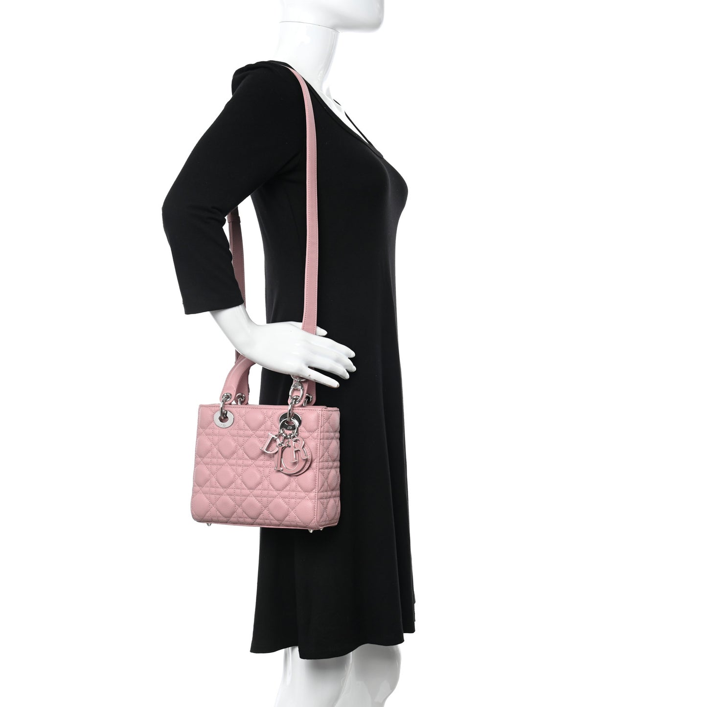 Grained Calfskin Cannage Small Lady Dior Fard
