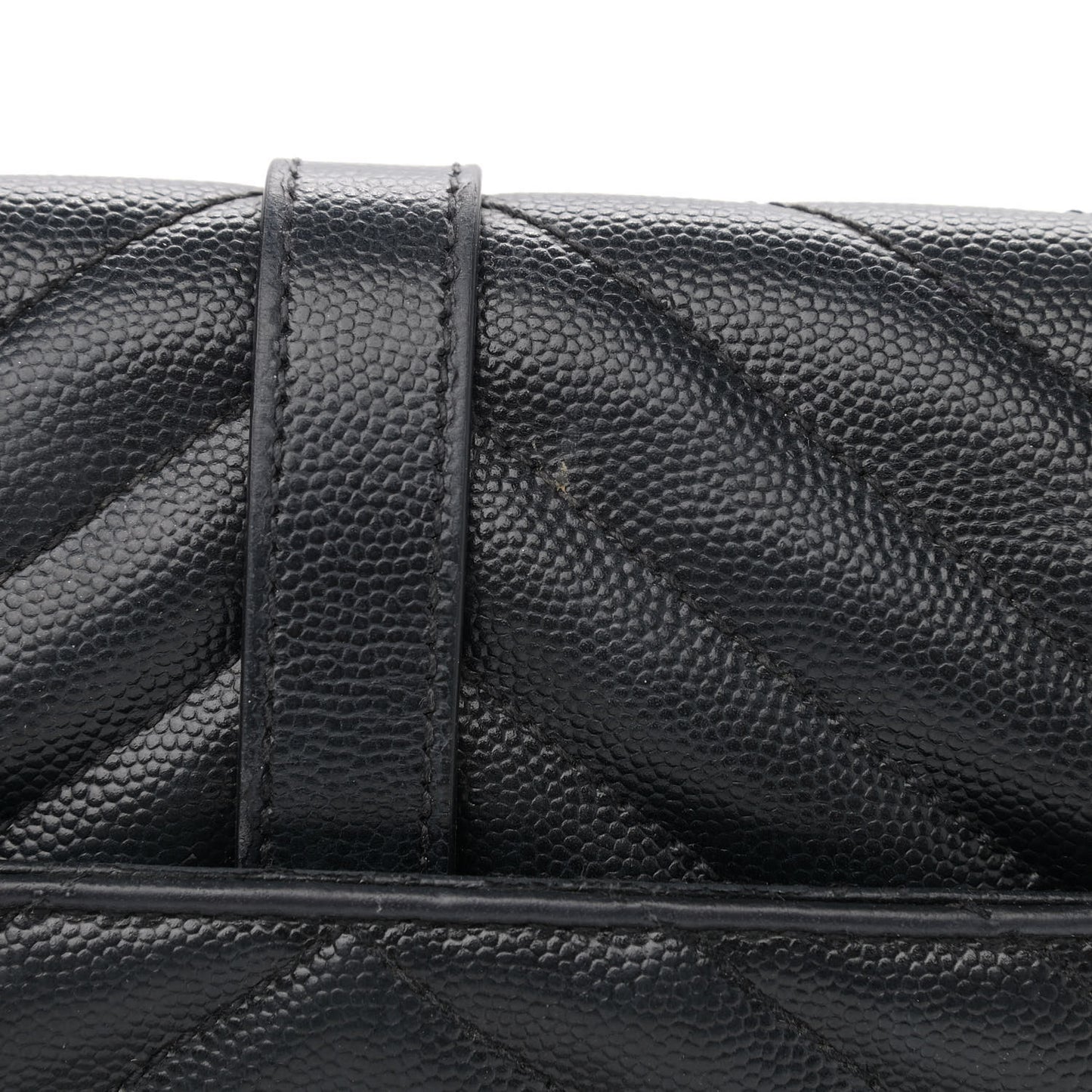 Grain De Poudre Matelasse Chevron Medium Monogram Satchel Black