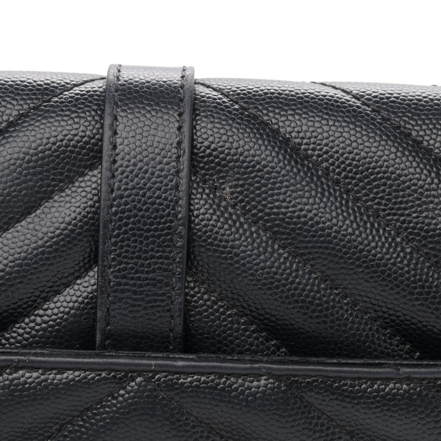 Saint Laurent Grain De Poudre Matelasse Chevron Medium Monogram Satchel Black 13 of 18