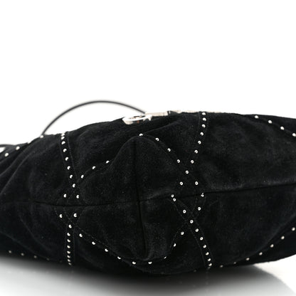 Chanel Suede Stitched Quilted Studded Mini Chanel 22 Black 9 of 10