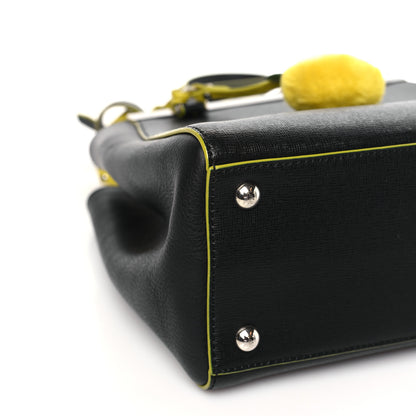 Fendi Vitello Elite Apple Charm Petite 2Jours Tote Black 7 of 8