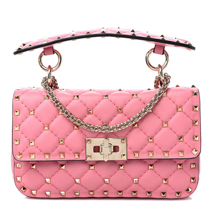 Valentino Garavani Nappa Small Rockstud Spike Shoulder Bag Candy Rose 1 of 10