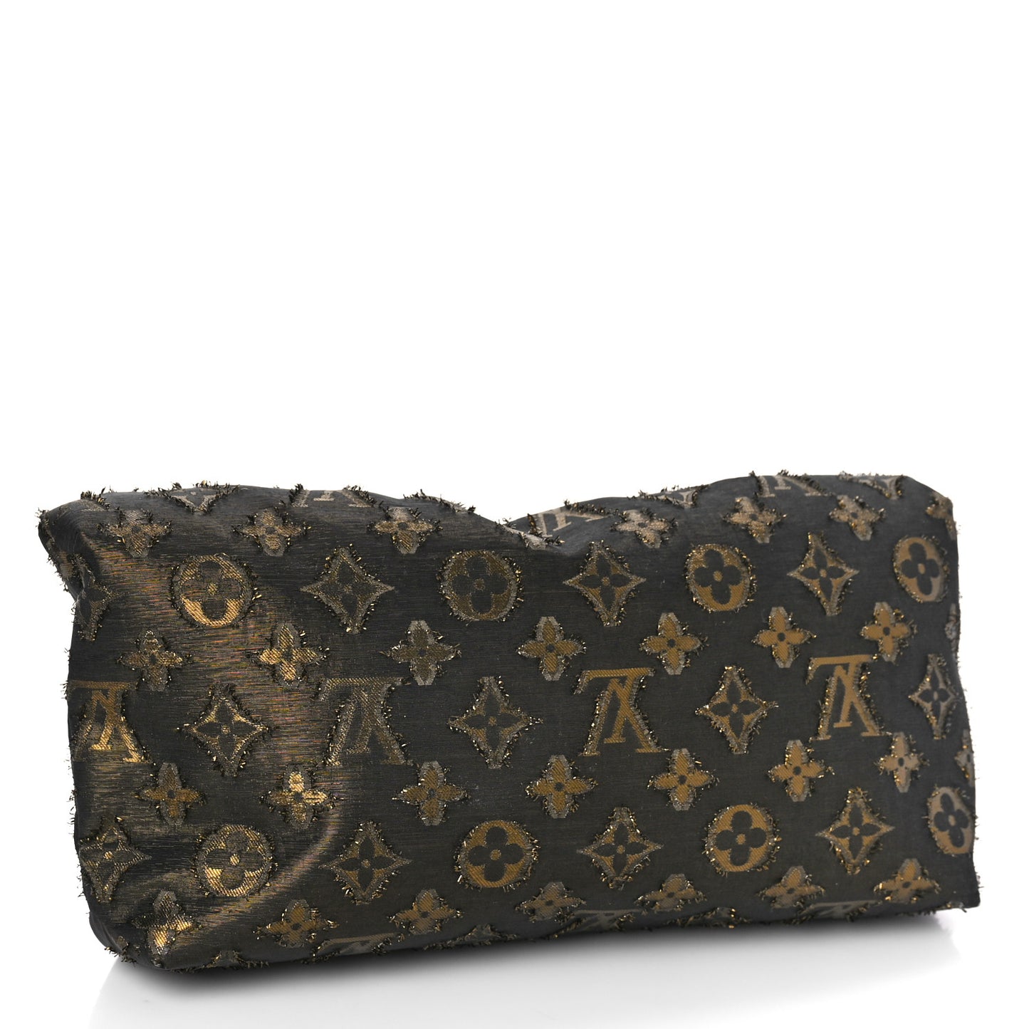 Lurex Quilted Monogram Altair Clutch Bronze
