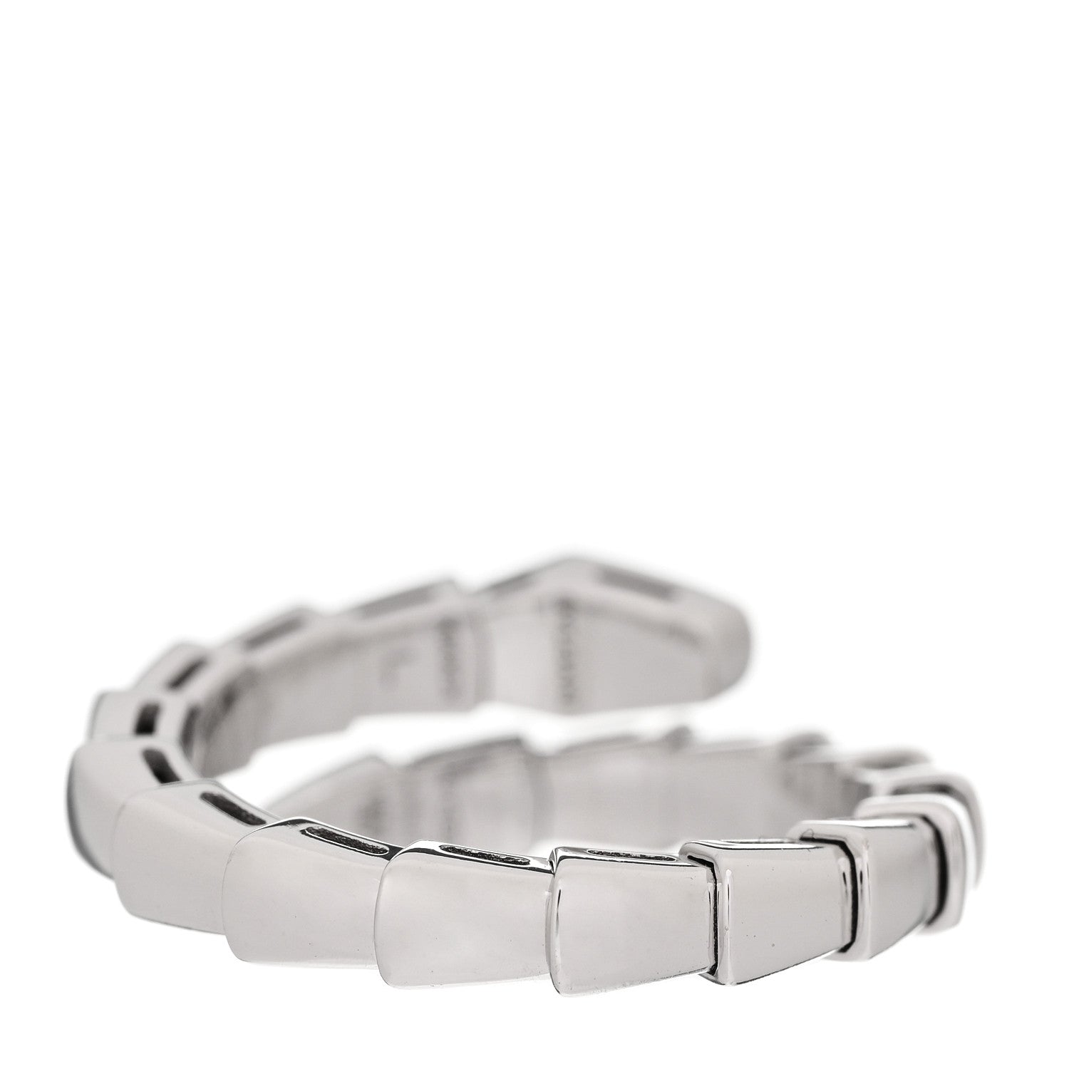 Bulgari 18K White Gold Serpenti Viper Ring L 3 of 6