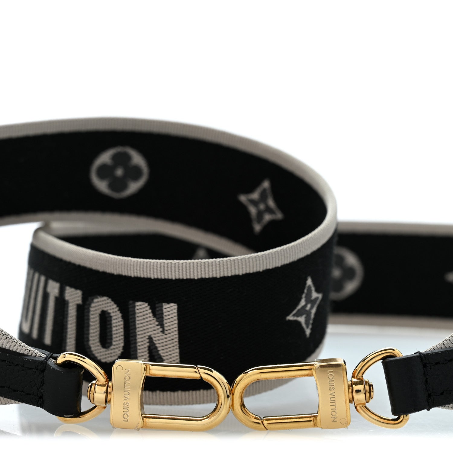 Louis Vuitton Jacquard Diane Shoulder Strap Black Ivory 3 of 4