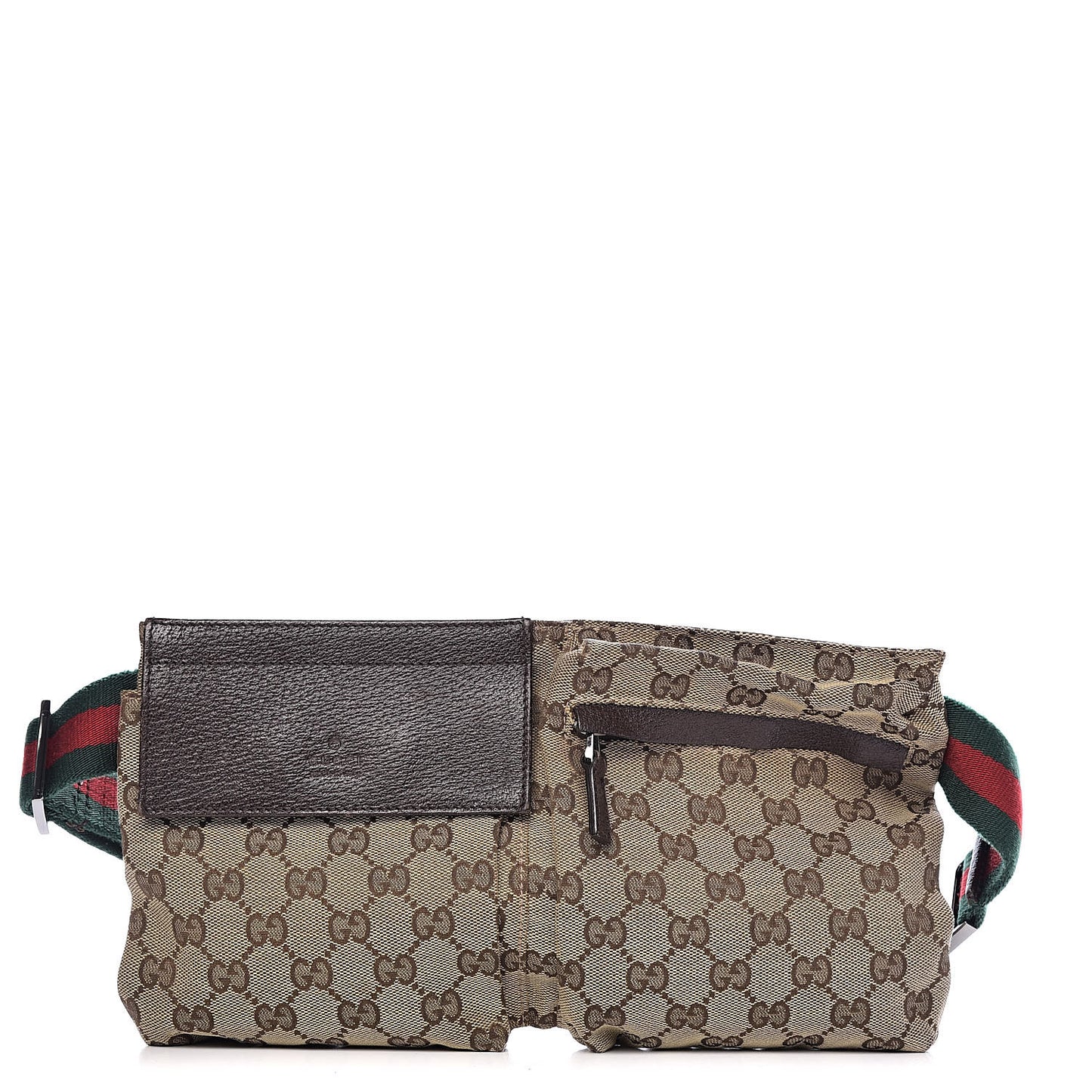 Monogram Web Belt Bag Dark Brown