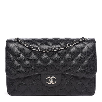 Chanel Caviar Quilted Jumbo Double Flap Black 1 of 12
