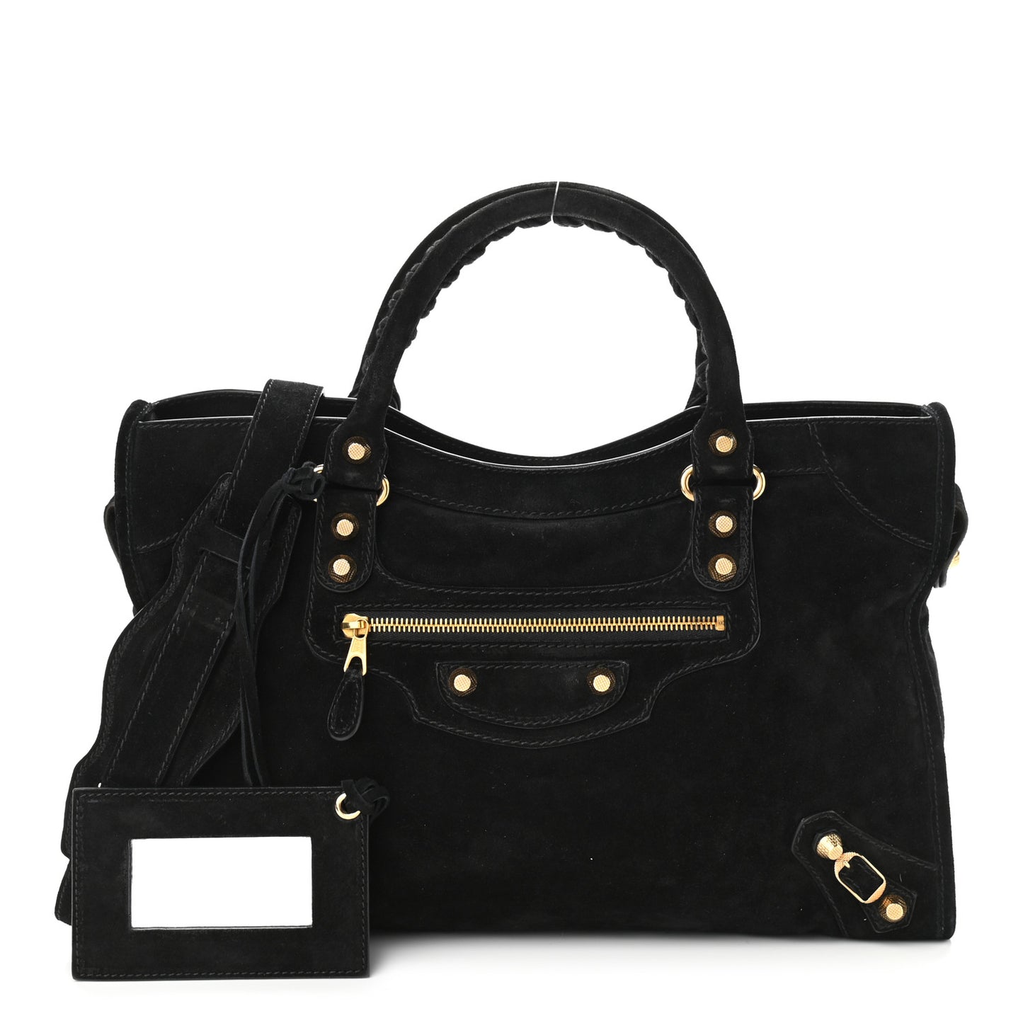 Baby Daim Suede Giant 12 Gold Hardware City Black