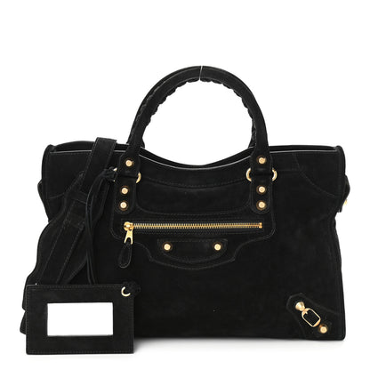 Balenciaga Baby Daim Suede Giant 12 Gold Hardware City Black 1 of 11