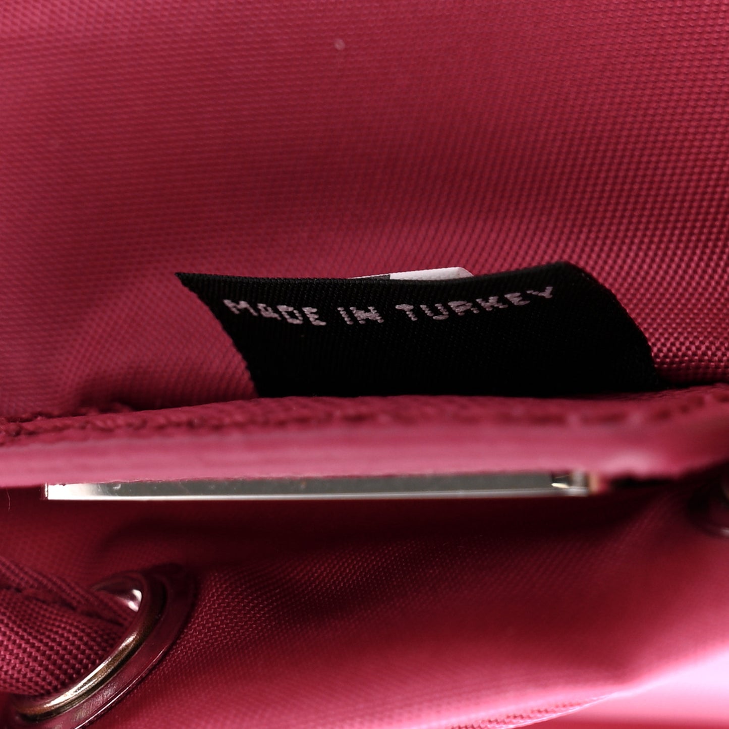 Saffiano Tessuto Nylon Vela Bucket Wristlet