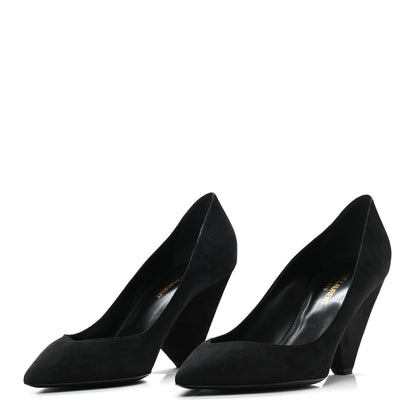 Saint Laurent Suede Niki 85 Pumps 38.5 Black 3 of 9