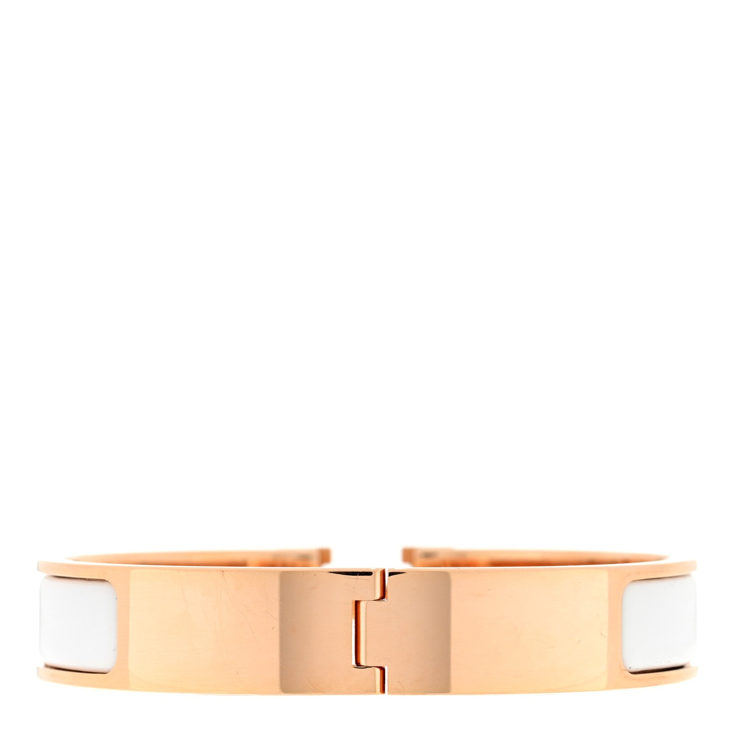 Hermes Enamel Narrow Clic Clac H Bracelet GM White 2 of 3