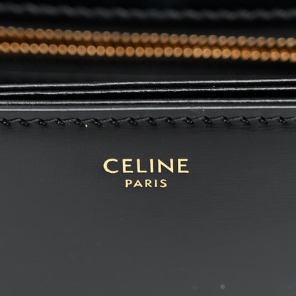 Celine Shiny Calfskin Teen Triomphe Black 6 of 10