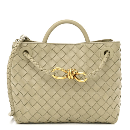 Bottega Veneta Nappa Intrecciato Small Andiamo Shoulder Bag Travertine 1 of 9
