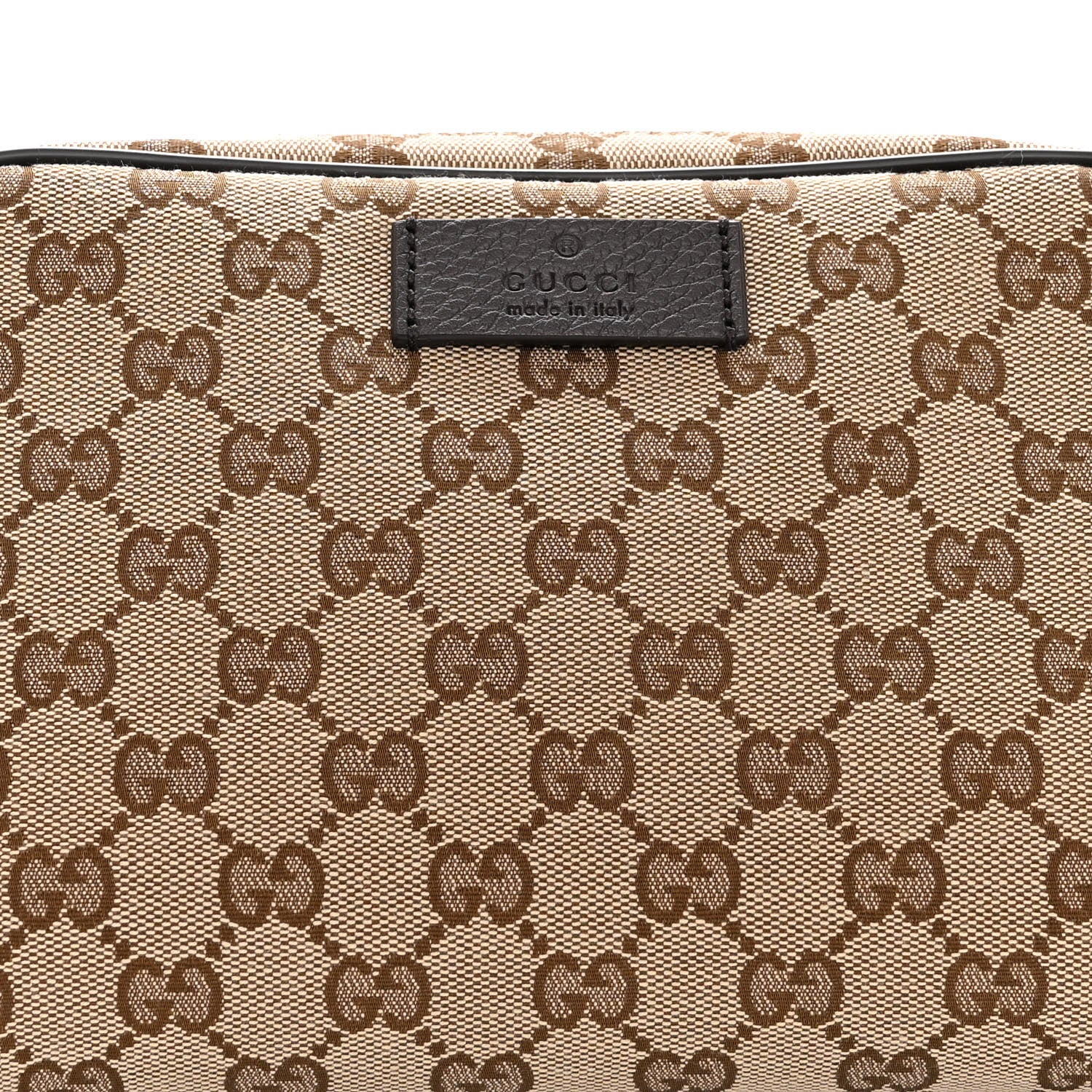 Gucci Monogram Dollar Calfskin Belt Bag Beige Ebony Testa di Moro Marrone Scuro 8 of 10