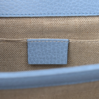 Gucci Dollar Calfskin Small Interlocking G Shoulder Bag Mineral Blue 6 of 12