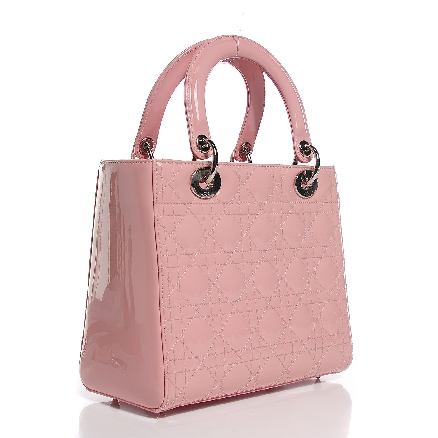 Christian Dior Patent Cannage Medium Lady Dior Rose Clair 3 of 8