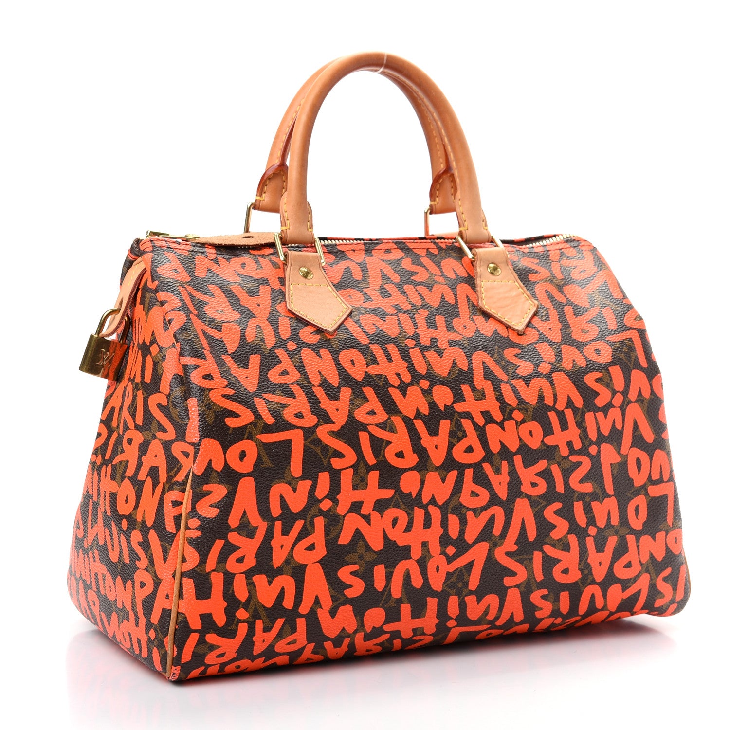 Louis Vuitton Monogram Graffiti Speedy 30 Orange 3 of 14