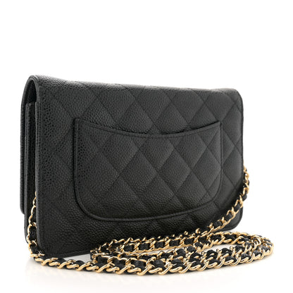 Chanel Caviar Quilted Wallet on Chain WOC Black 3 of 11